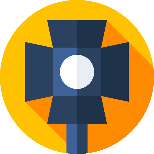 Foco Flat Circular Flat icono