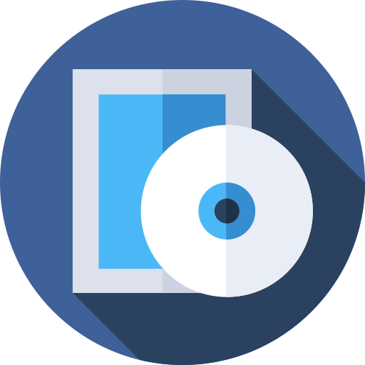 DVD Flat Circular Flat icono