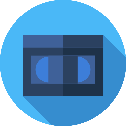 vhs Flat Circular Flat icon