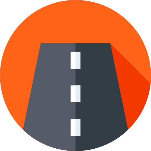 Road Flat Circular Flat icon