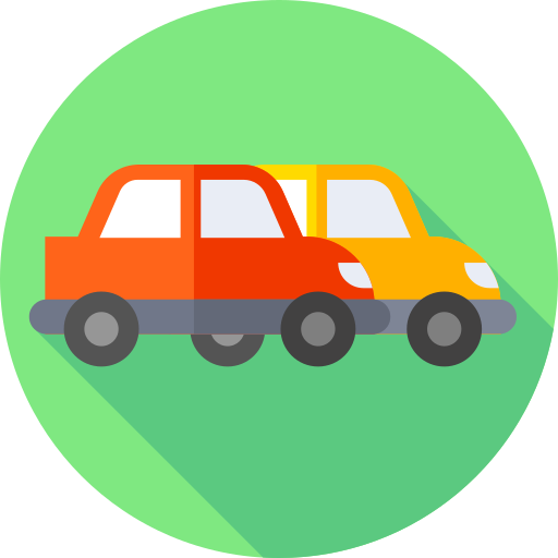 Overtake Flat Circular Flat icon