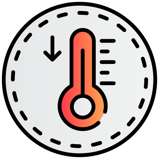 termómetro Generic gradient lineal-color icono