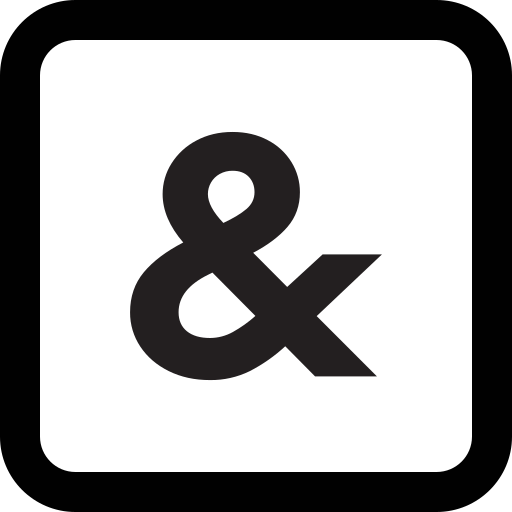 ampersand Generic black outline ikona