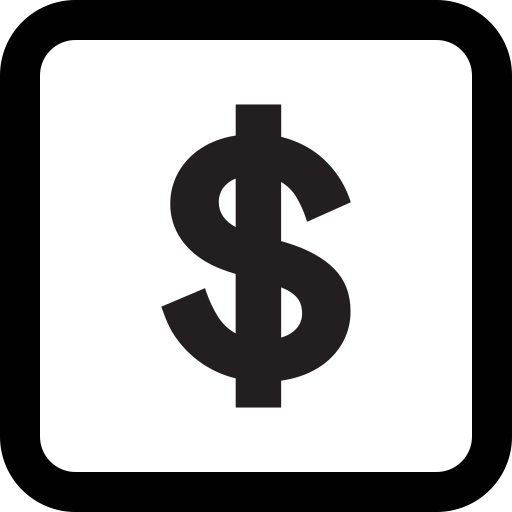 Dollar sign Generic black outline icon