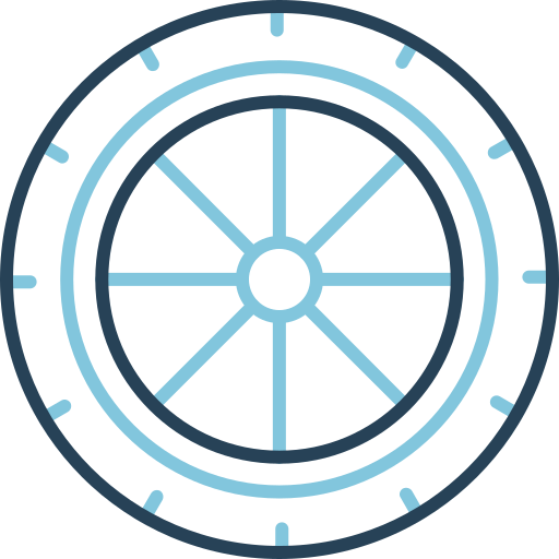 rueda Generic color outline icono