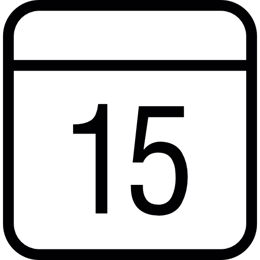 dzień kalendarzowy piętnasty  ikona