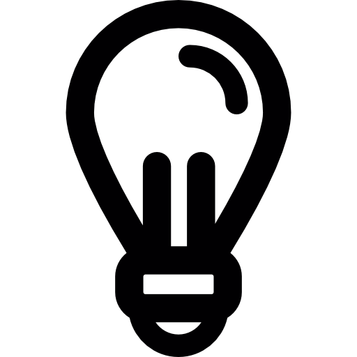 Lightbulb with shine  icon