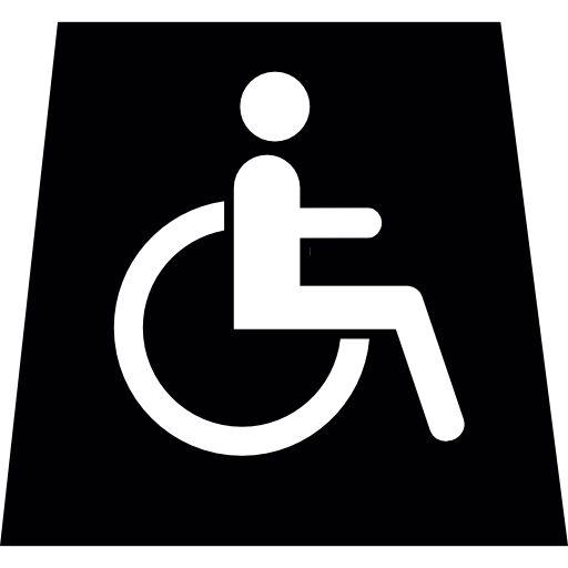 persoon op rolstoel  icoon