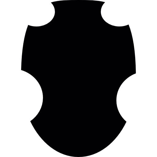 zwart strijdersschild  icoon