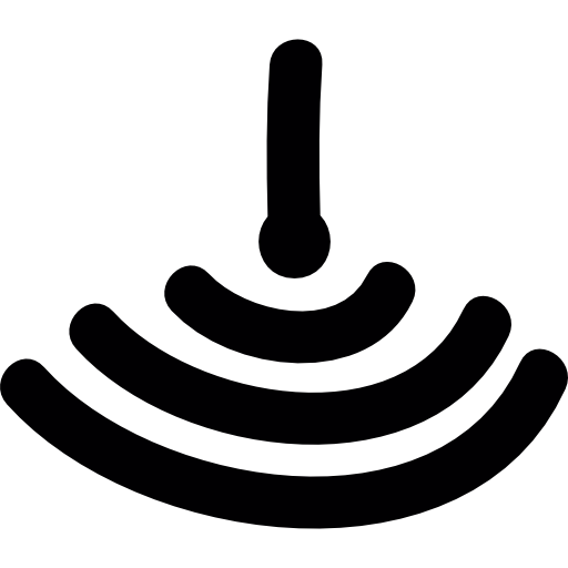 símbolo wifi al revés  icono