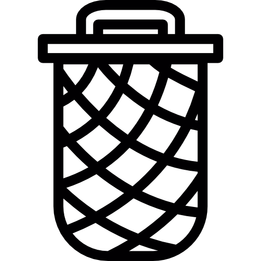 Closed net trash bin  icon