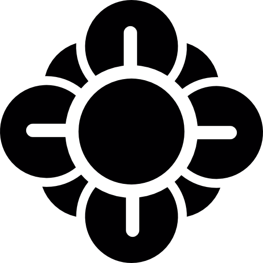 vista superior de la flor  icono