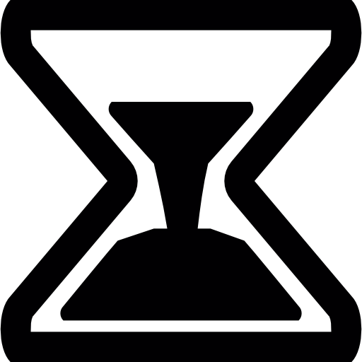 reloj de arena con arena  icono