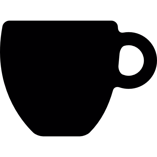 schwarze kaffeetasse  icon