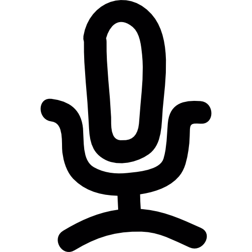 disegno del microfono  icona