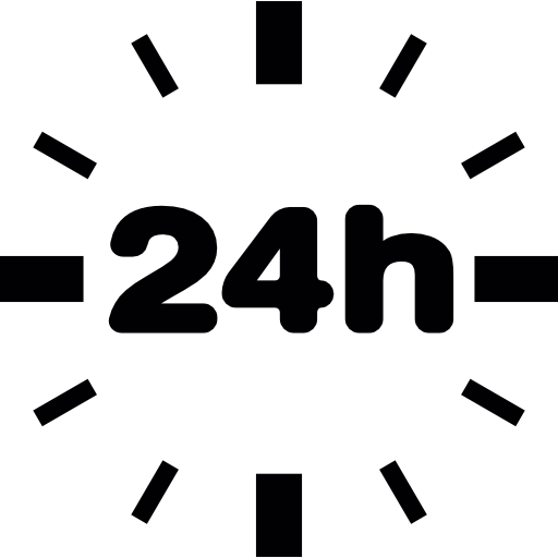 24 hour clock  icon