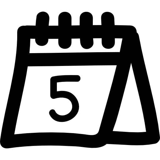 Draw Calendar Day Five  icon