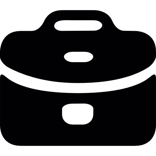valigetta nera chiusa  icona