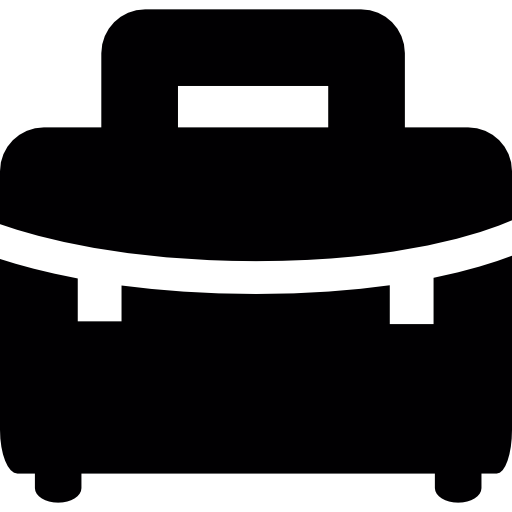 maletín negro cerrado  icono