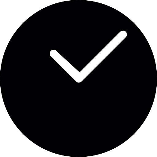 Round clock with hands  icon