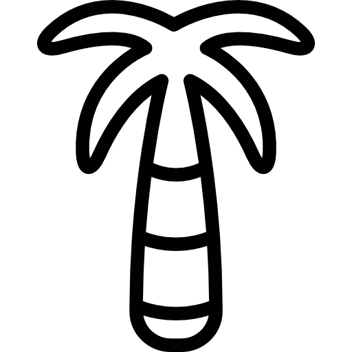 palmera con rayas  icono