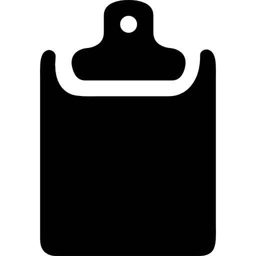 portapapeles negro  icono