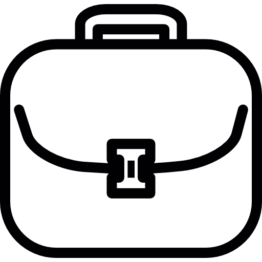 Rounded suitcase  icon