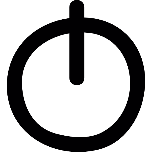 doodle del botón de encendido  icono