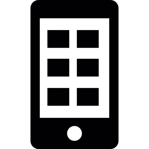 applicatie voor de mobiele telefoon Basic Straight Filled icoon