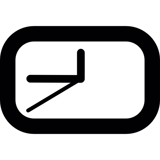 rechthoekig bureauhorloge  icoon