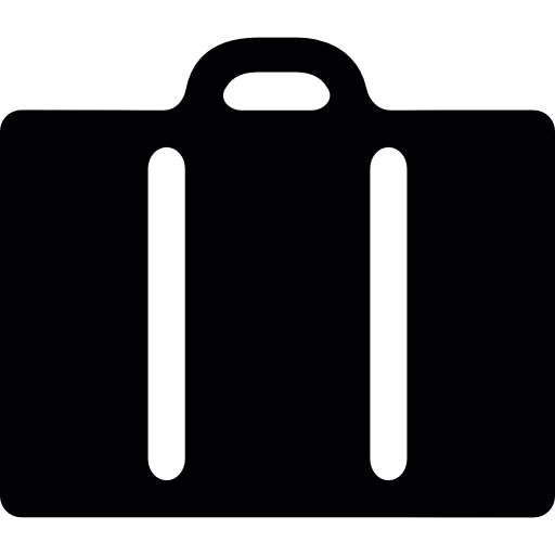 maleta de viaje negra  icono