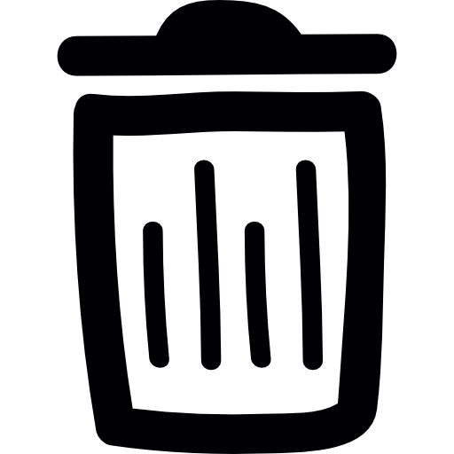 doodle de cubo de basura  icono