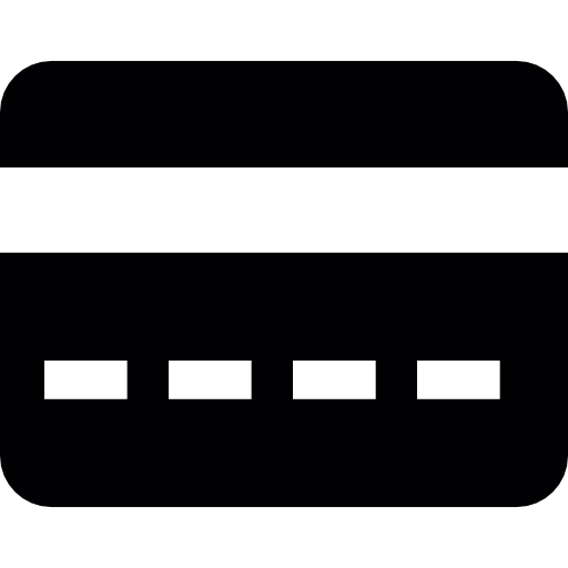 Credit Card band and number  icon