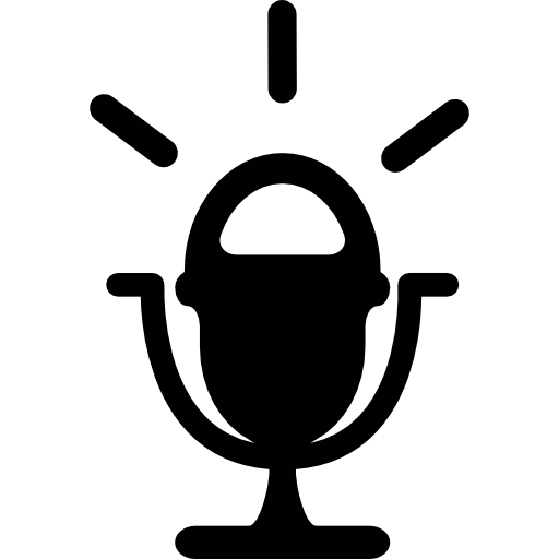 microphone de studio rétro  Icône