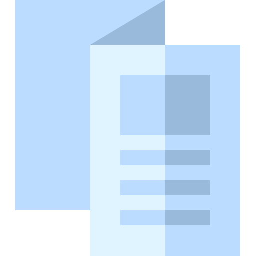 パンフレット Basic Straight Flat icon