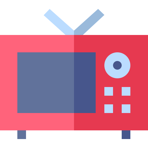 Televisão Basic Straight Flat Ícone