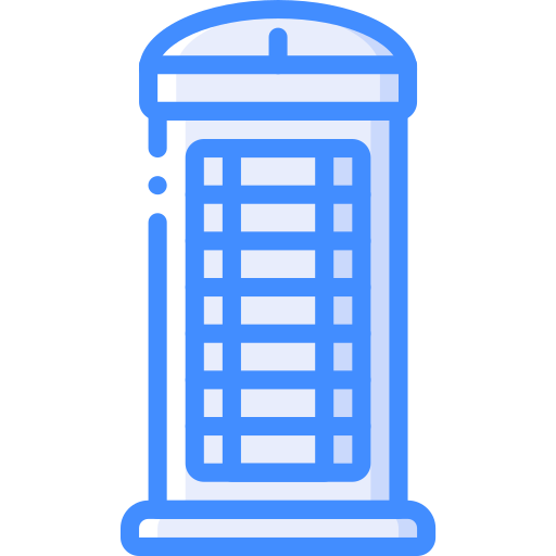 Phone booth Basic Miscellany Blue icon
