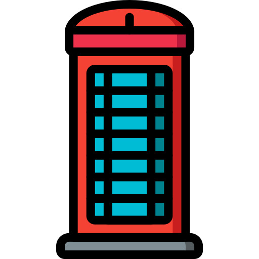 Phone booth Basic Miscellany Lineal Color icon