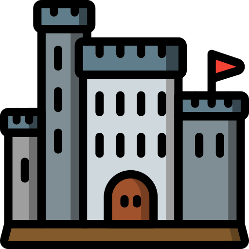 zamek Basic Miscellany Lineal Color ikona