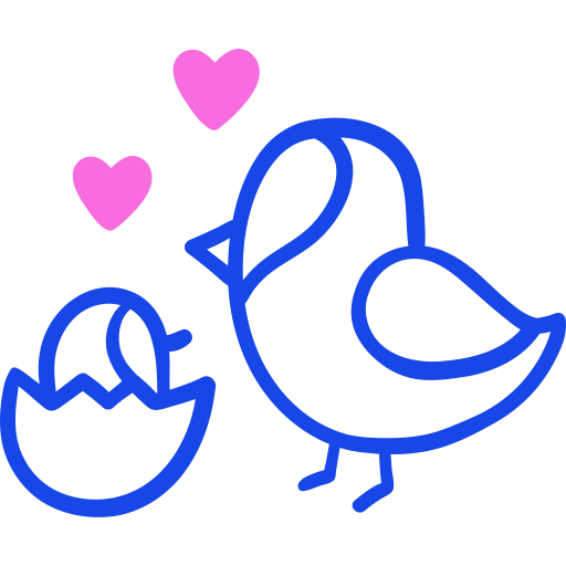 pájaro Doodle Lineal Color icono