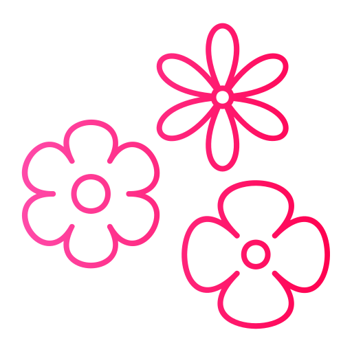 bloemen Generic gradient outline icoon