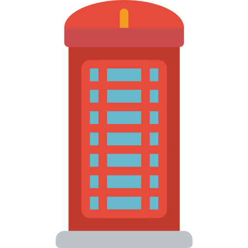 Phone booth Basic Miscellany Flat icon