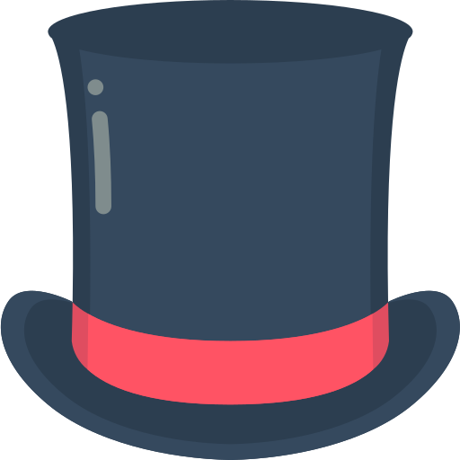 Top hat Basic Miscellany Flat icon
