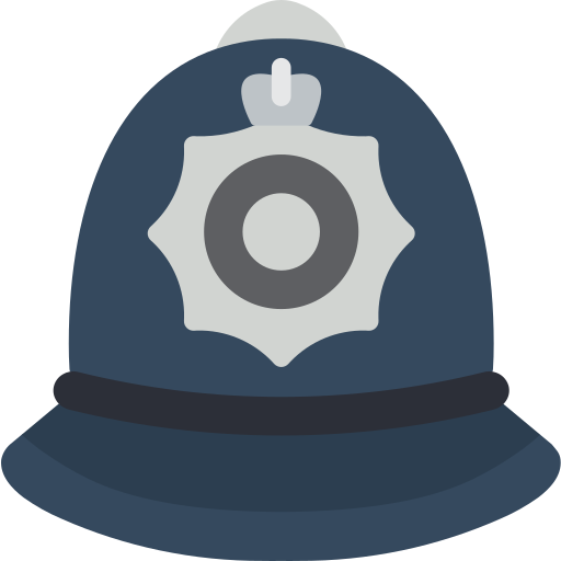 politie hoed Basic Miscellany Flat icoon