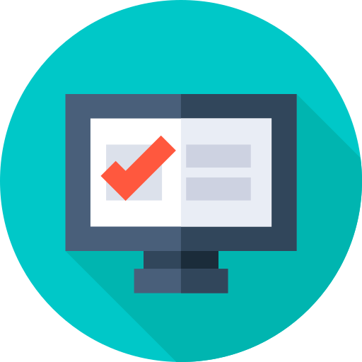 Votación online Flat Circular Flat icono