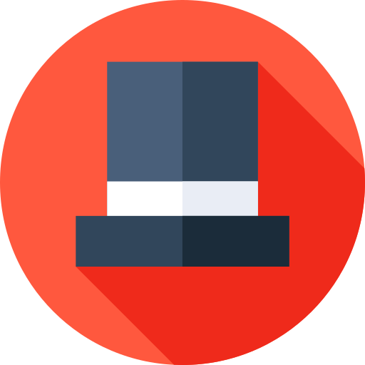 Top hat Flat Circular Flat icon