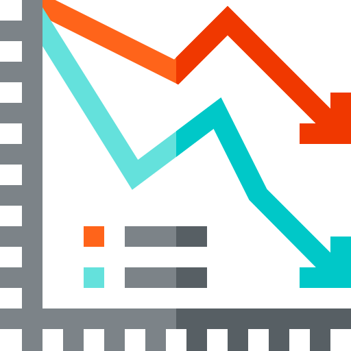 liniendiagramm Basic Straight Flat icon