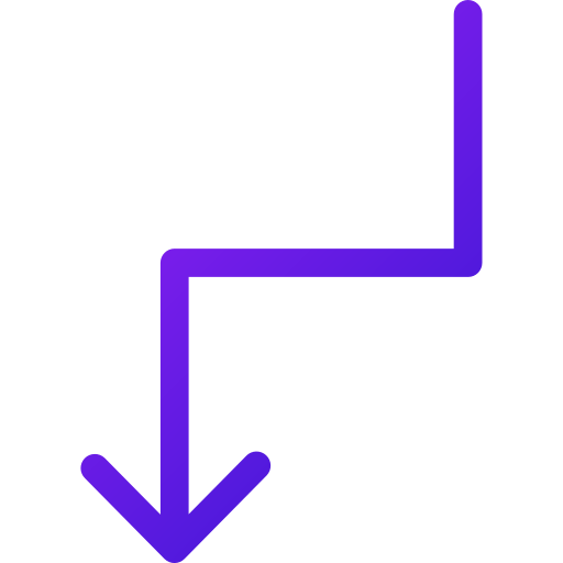 flèche en zigzag Generic gradient outline Icône