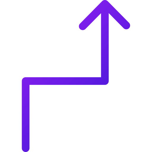 Zigzag arrow Generic gradient outline icon
