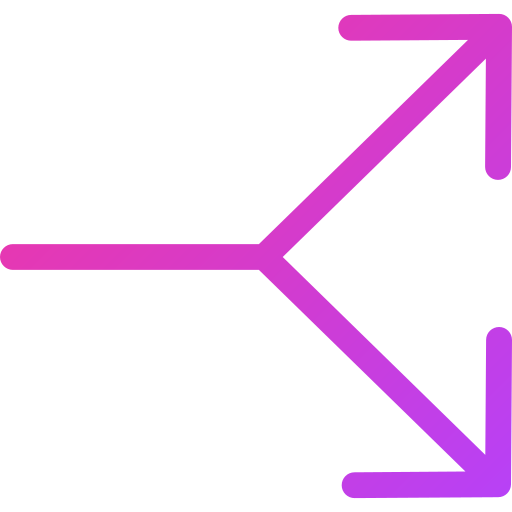 y-kruising Generic gradient outline icoon
